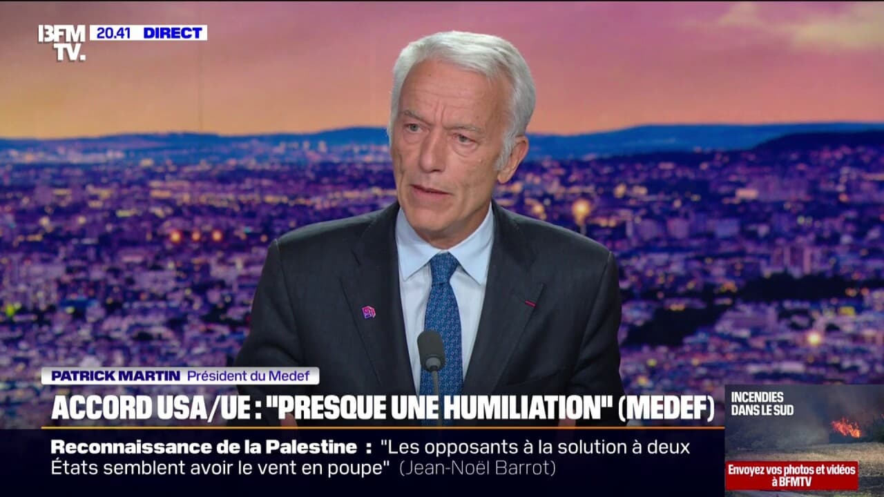 "L'Union européenne peut encore renégocier", estime Patrick Martin, président du Medef