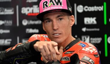 Aleix Espargaró lors de son dernier Grand Prix en MotoGP