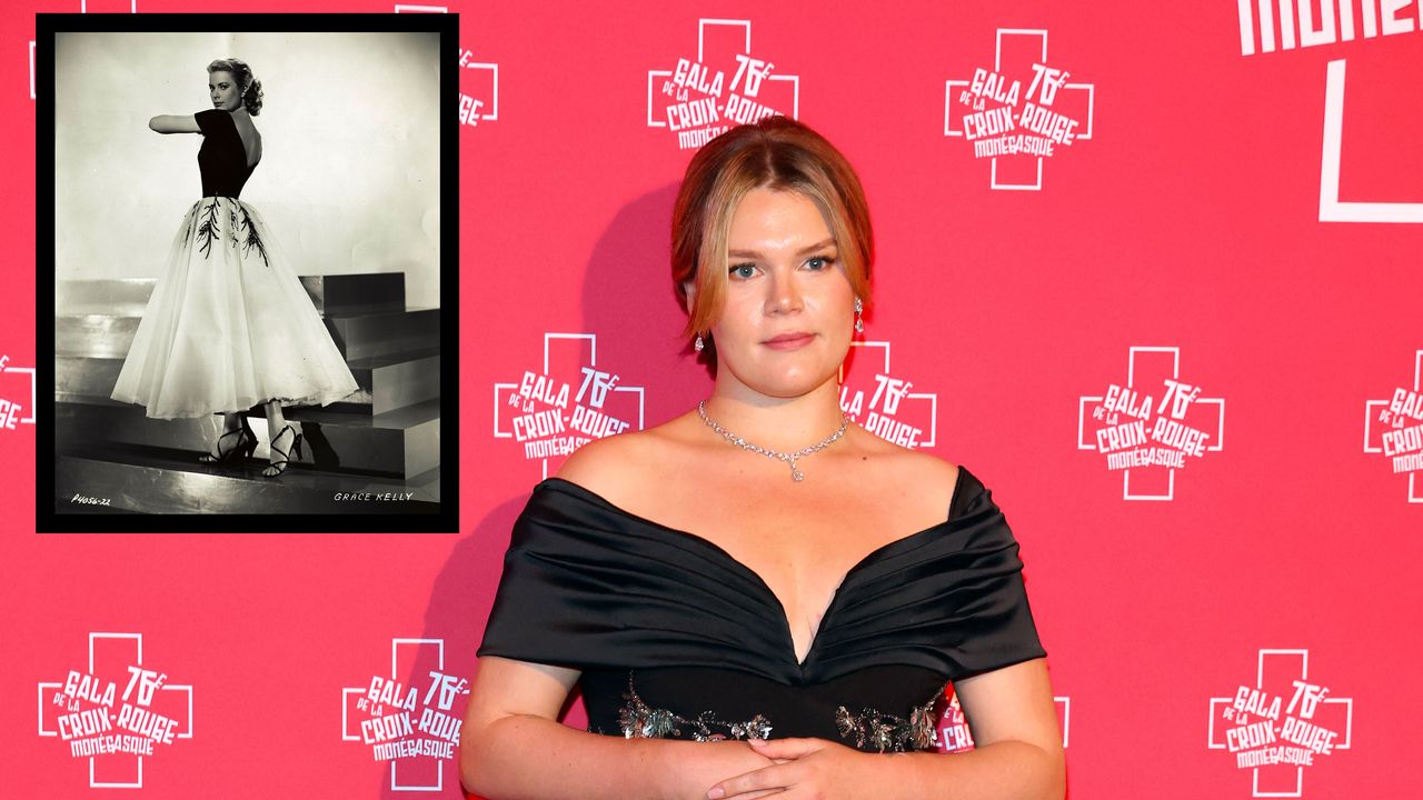 Camille Gottlieb porte une robe inspirée de sa grand-mère Grace Kelly au Gala de la Croix-Rouge