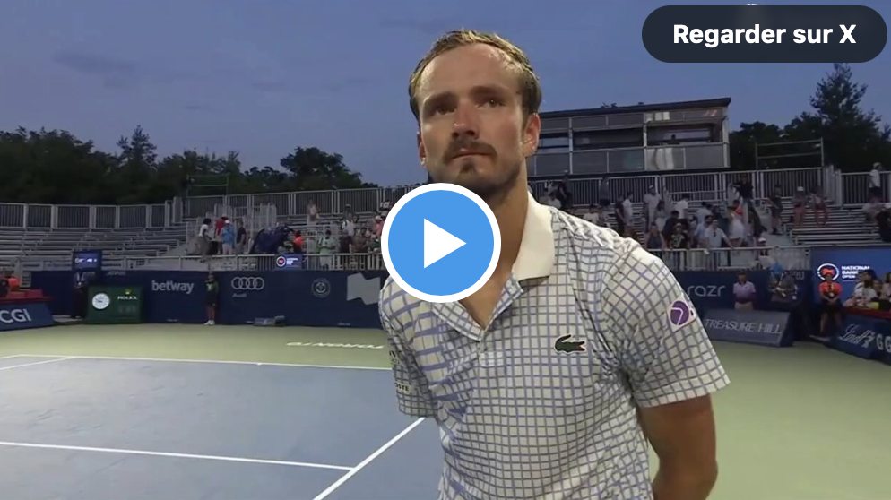 ATP - Toronto > Medvedev : "J'ai très bien joué face à Corentin Moutet et j'ai perdu, Wimbledon c'était un peu la même chose. Je préfère mal jouer et gagner donc je suis content"