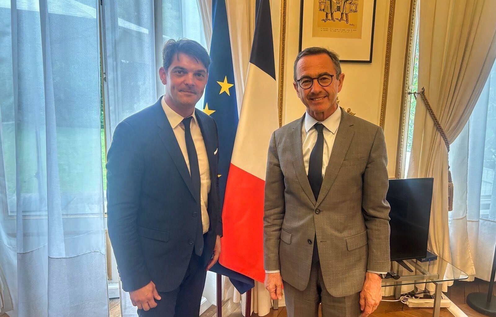 "Des garanties claires de l’État et des contreparties suffisantes": à Paris, Jérôme Viaud évoque avec Bruno Retailleau le centre de rétention administrative délocalisé de Nice à Grasse