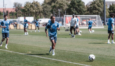 Mathis Amougou présent à l'entraînement ce matin — Alsa'Sports