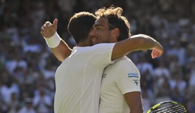 Wimbledon > La grande classe de Carlos Alcaraz après sa victoire en cinq sets contre Fabio Fognini : "Je ne sais pas pourquoi c'est son dernier Wimbledon. Vu le niveau qu'il a montré, il peut encore jouer trois ou quatre ans. C'est incroyable"