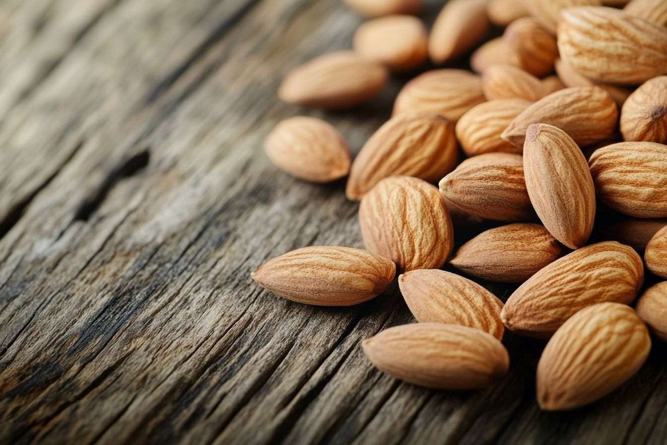 Image d'illustration. Gros plan d amandes crues