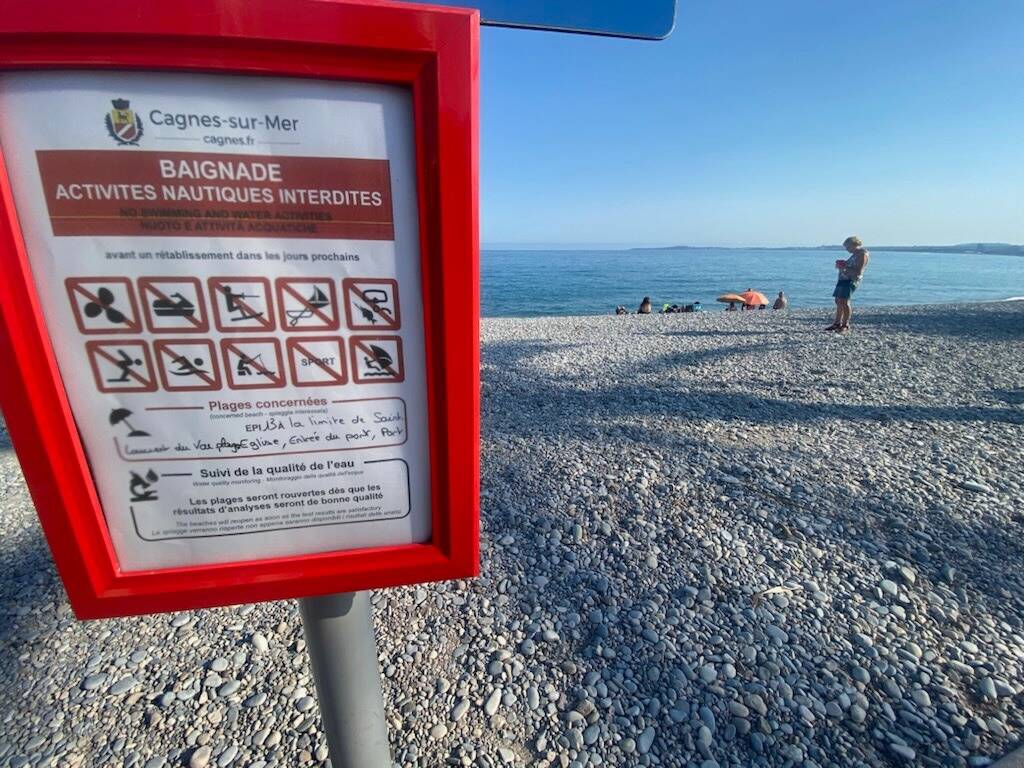 Suspicion de pollution, analyse en cours... Cagnes-sur-Mer ferme plusieurs plages à la baignade ce vendredi en fin d'après-midi