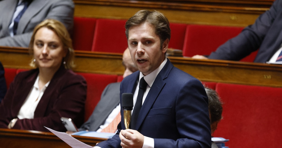 Le député Pieyre-Alexandre Anglade d'Ensemble pour la République s'exprime lors d'une séance de questions au gouvernement à l'Assemblée nationale, à Paris, le 13 mai 2025