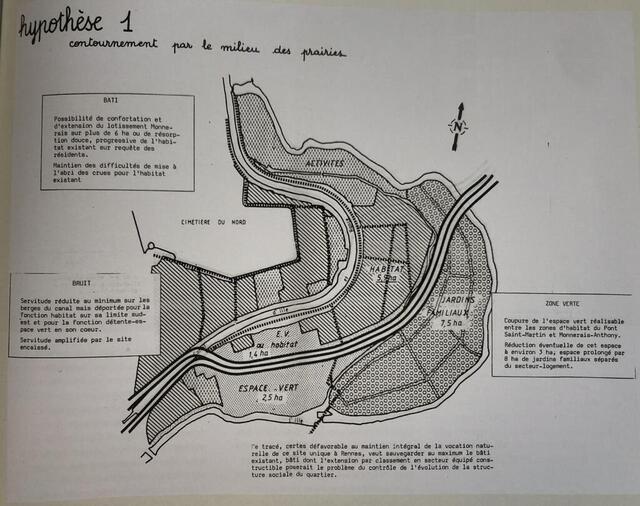 photo une hypothèse de tracé présentée lors de l’exposition de 2019 au musée de bretagne et intitulée « rennes, les vies d’une ville. »  ©  musée de bretagne
