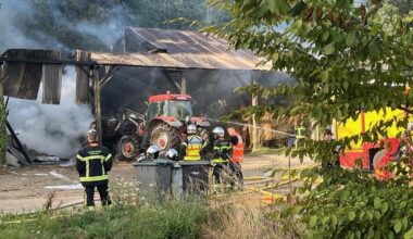 Un hangar agricole détruit par un incendie au sud de Rennes : une vingtaine de pompiers mobilisés