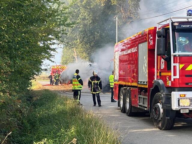 photo une vingtaine de pompiers ont été mobilisés sur cette intervention.  ©  ouest-france