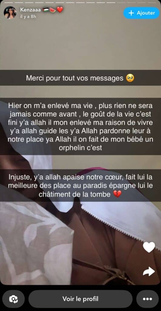 "Ils ont fait de mon bébé un orphelin…" : l'actrice Kenza Fortas annonce la mort de son mari, tué par balles à Marseille