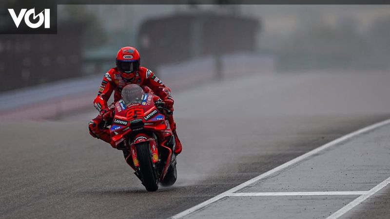 Marquez Raih Pole sur une piste humide