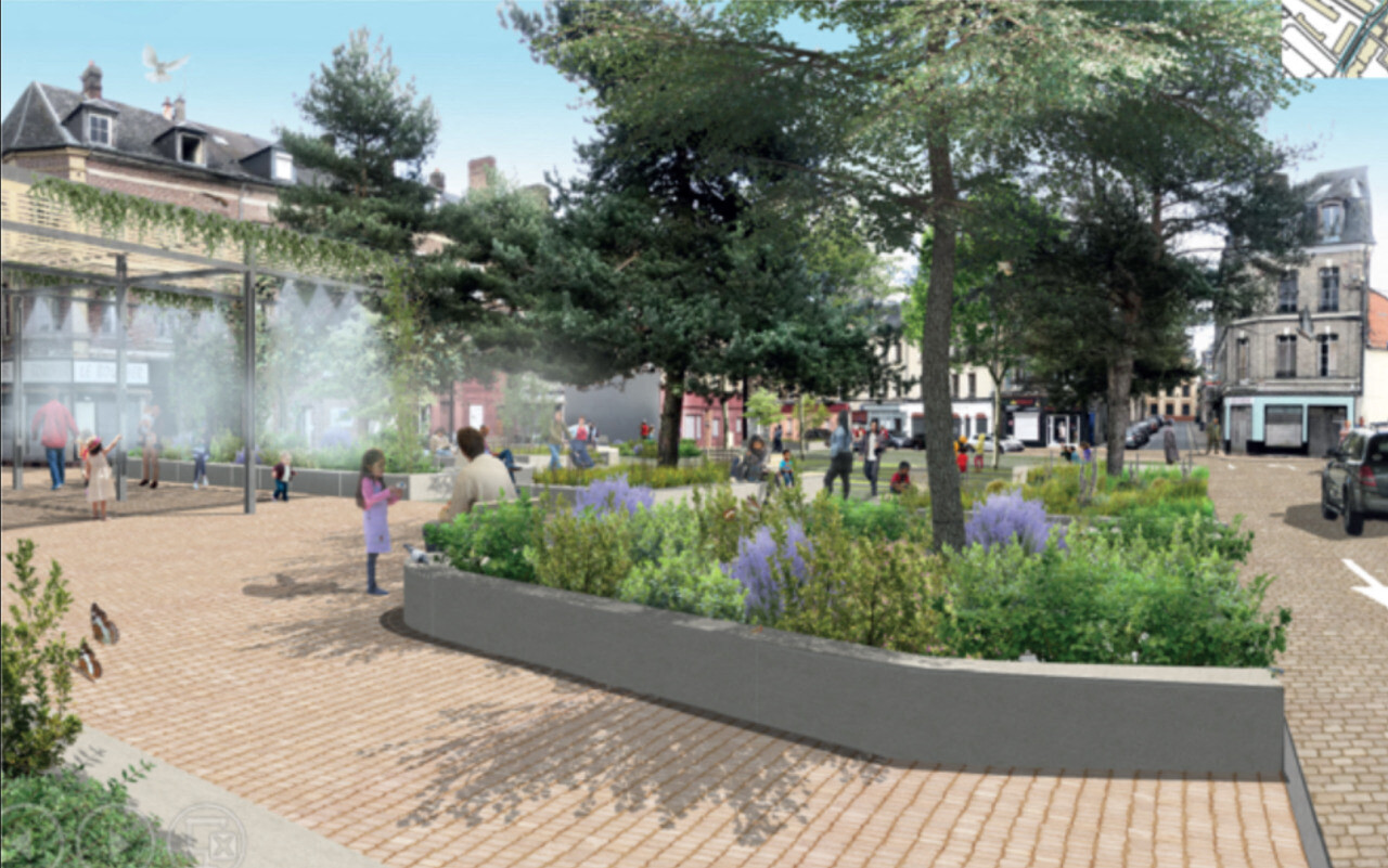 Ombrière, brumisateurs, arbres... Près de Rouen, la "place la plus moche" bientôt transformée en oasis