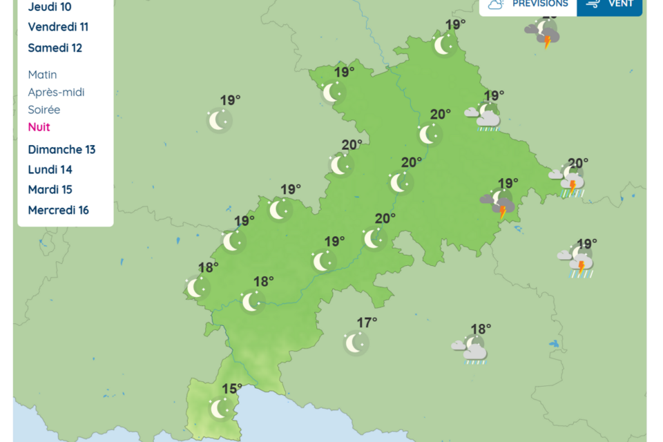 Seule la partie est de la Haute-Garonne sera encore légèrement bousculée par les orages.