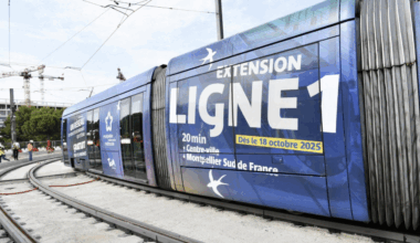 premiers essais pour l'extension de la ligne 1 qui relie les deux gares