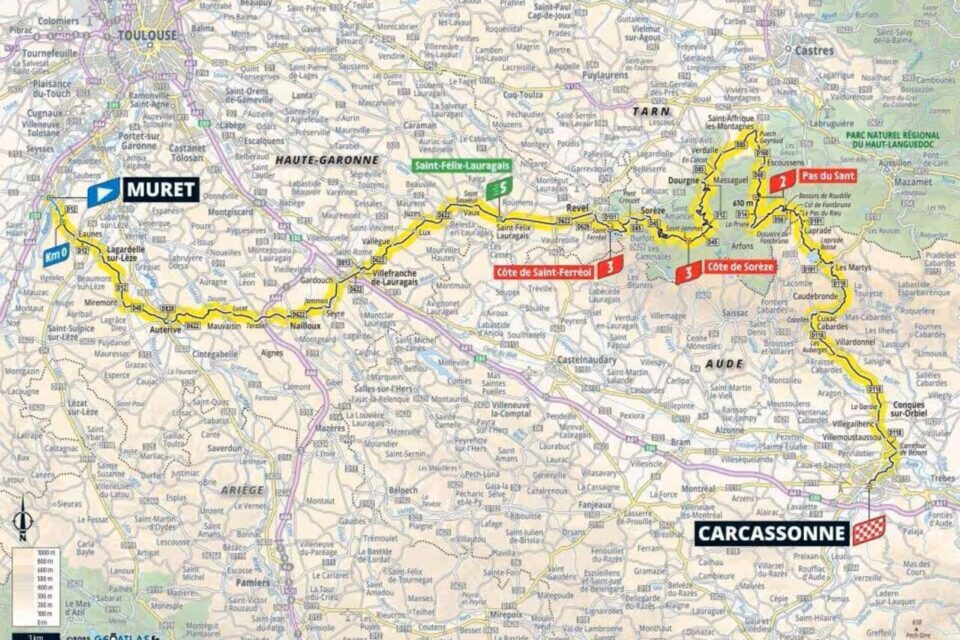 La 15e étape du Tour de France mènera les coureurs de Muret à Carcassonne, dimanche 20 juillet 2025.