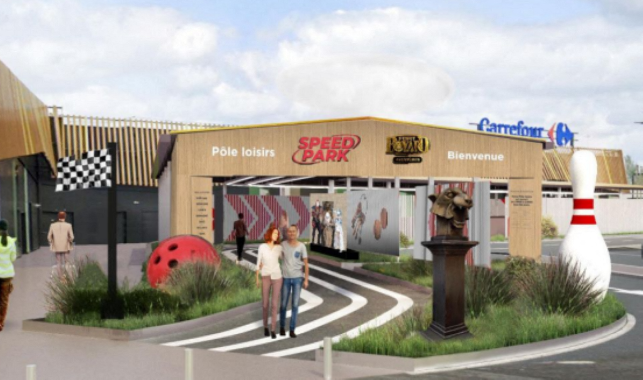 à Rennes, un pôle de loisirs va être créé sous ce centre commercial Carrefour