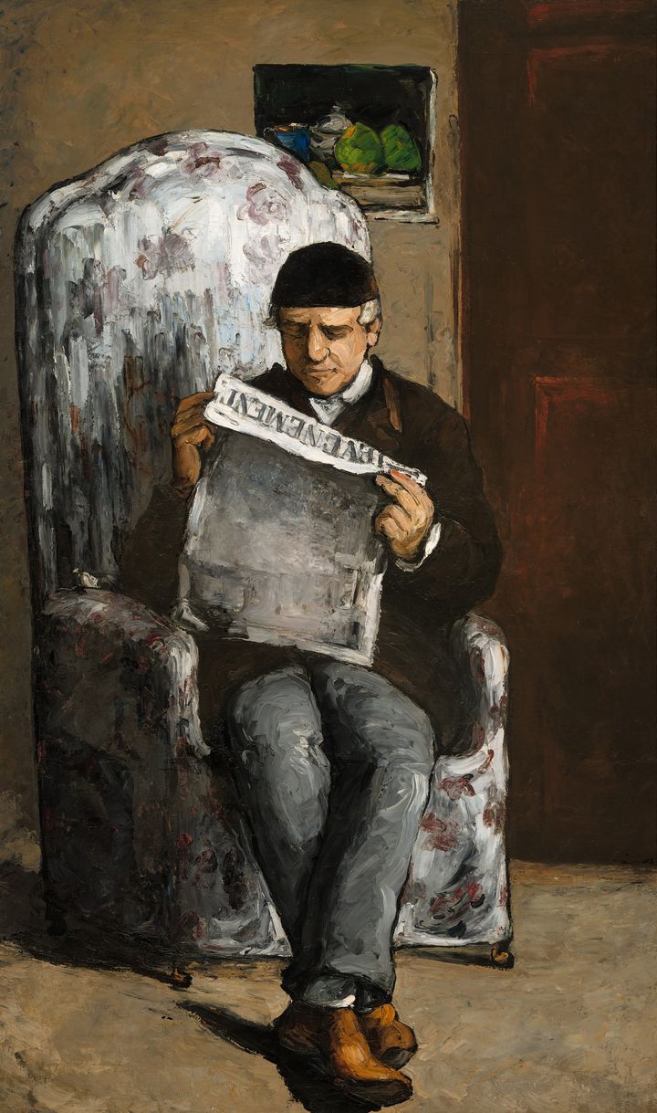Paul Cezanne, "Louis-Auguste Cezanne, père de l'artiste, lisant 'L'Événement'", 1866, huile sur toile, 198,5x119,3 cm, États-Unis, Washington DC, National Gallery of Art, collection de M. et Mme Paul Mellon. (COURTESY NATIONAL GALLERY OF ART WASHINGTON)