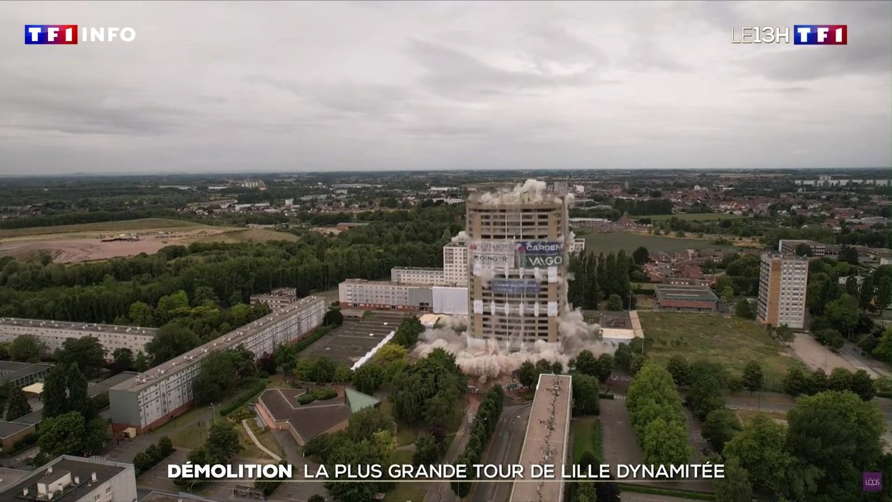 Démolition : la plus grande tour de Lille dynamitée
