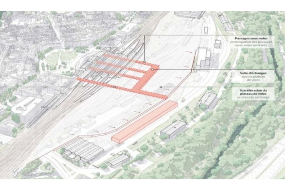 La SNCF a imaginé trois scenari de transformation de la gare de Strasbourg à l'horizon 2050.