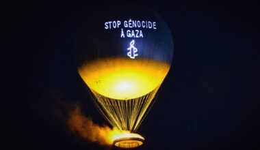 VIDÉO. Le message "Stop génocide à Gaza" projeté sur la vasque olympique à Paris