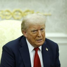 Donald Trump lors d'une rencontre avec le secrétaire général de l'Otan Mark Rutte à la Maison Blanche le 14 juillet 2025.