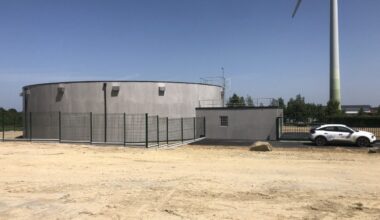 un nouveau réservoir d'eau potable est en construction