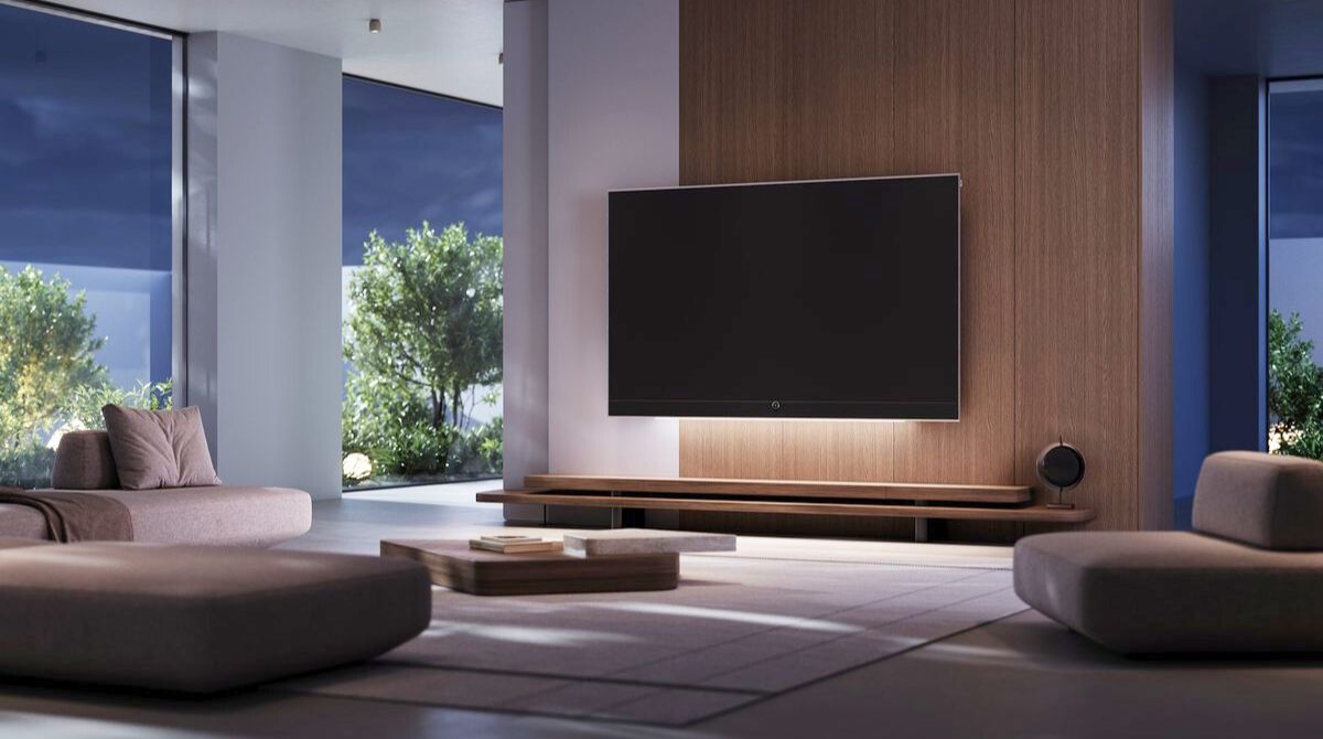 écran Loewe Stellar 97 dans un salon
