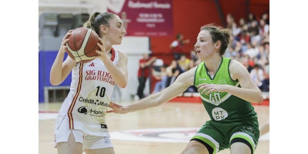 Elise Marx lors d'un match de N1F opposant la Sig à Ambitions Girondines à Illkirch-Graffenstaden le 4 mai 2025.