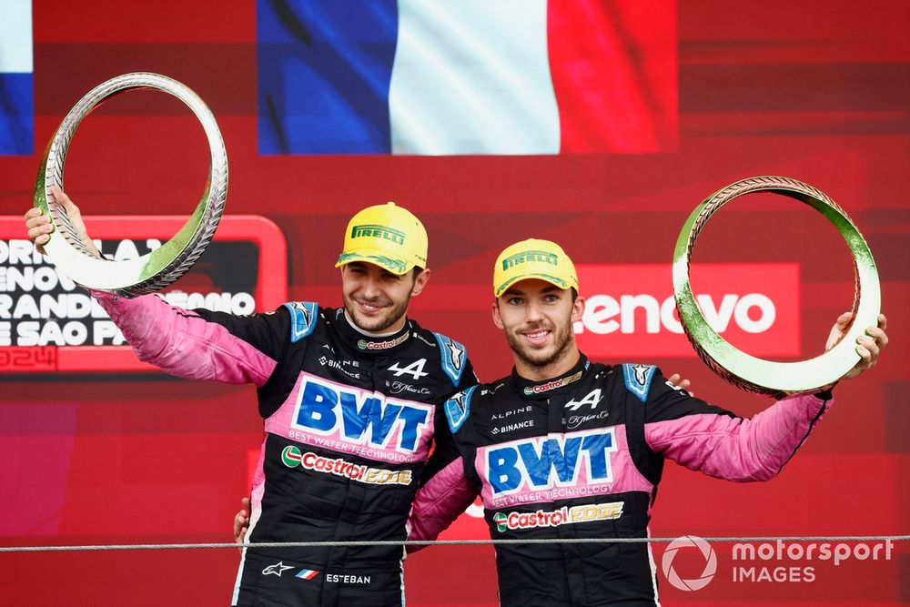 Pierre Gasly et Esteban Ocon avaient inscrit un double podium après un GP de São Paulo 2024 complètement fou.