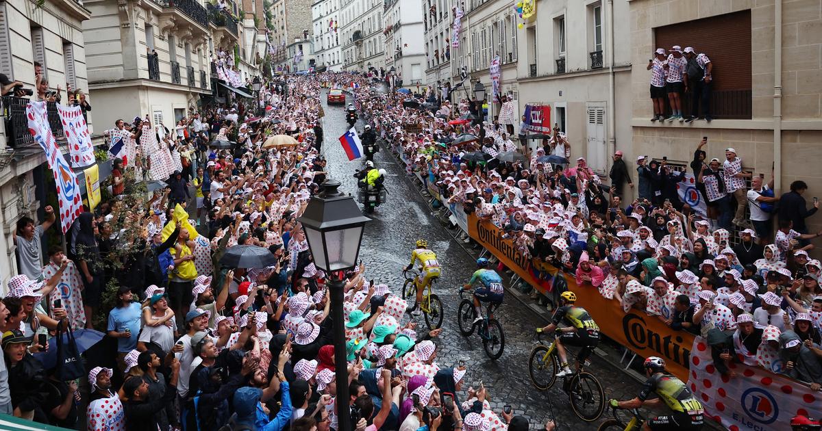 des clous jetés à Montmartre avant le passage des coureurs