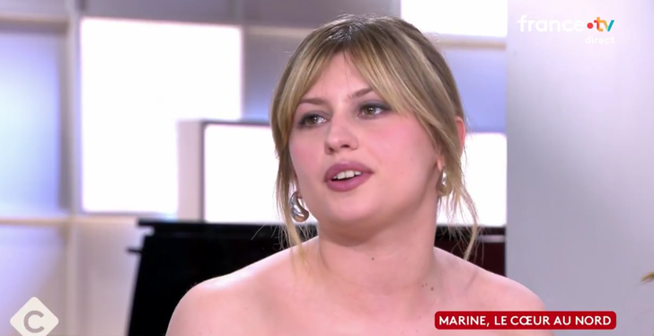 Marine de la « Star Academy », ici sur le plateau de « C à vous » sur France 5, le 1er juillet 2025.