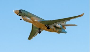Futur avion de guerre électronique de l'armée de l'Air, le Falcon ARCHANGE a effectué son premier vol