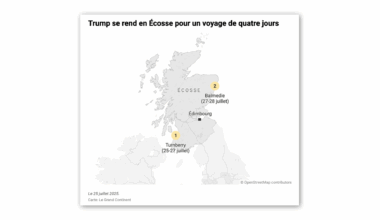 Trump s'arrête à passer quatre jours en Écosse à jouer au golf