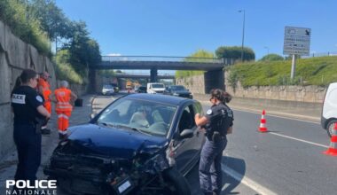 L'IMAGE. Un automobiliste s'endort au volant et percute un mur sur la Sud 3 près de Rouen