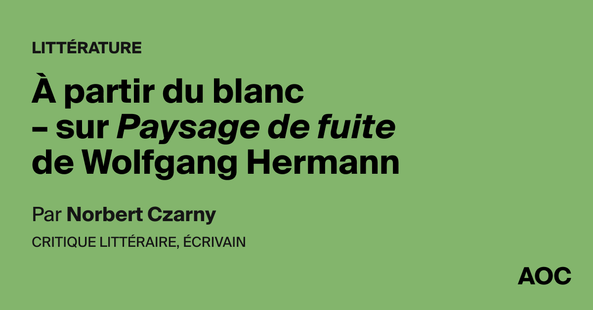 À partir du blanc - sur Paysage de fuite de Wolfgang Hermann