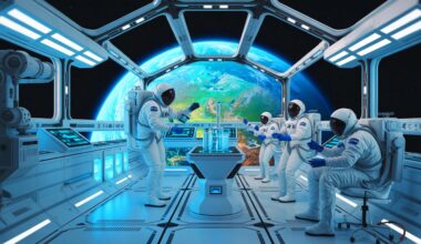 Illustration de l'usine spatiale de Varda Space Industries, générée par intelligence artificielle.