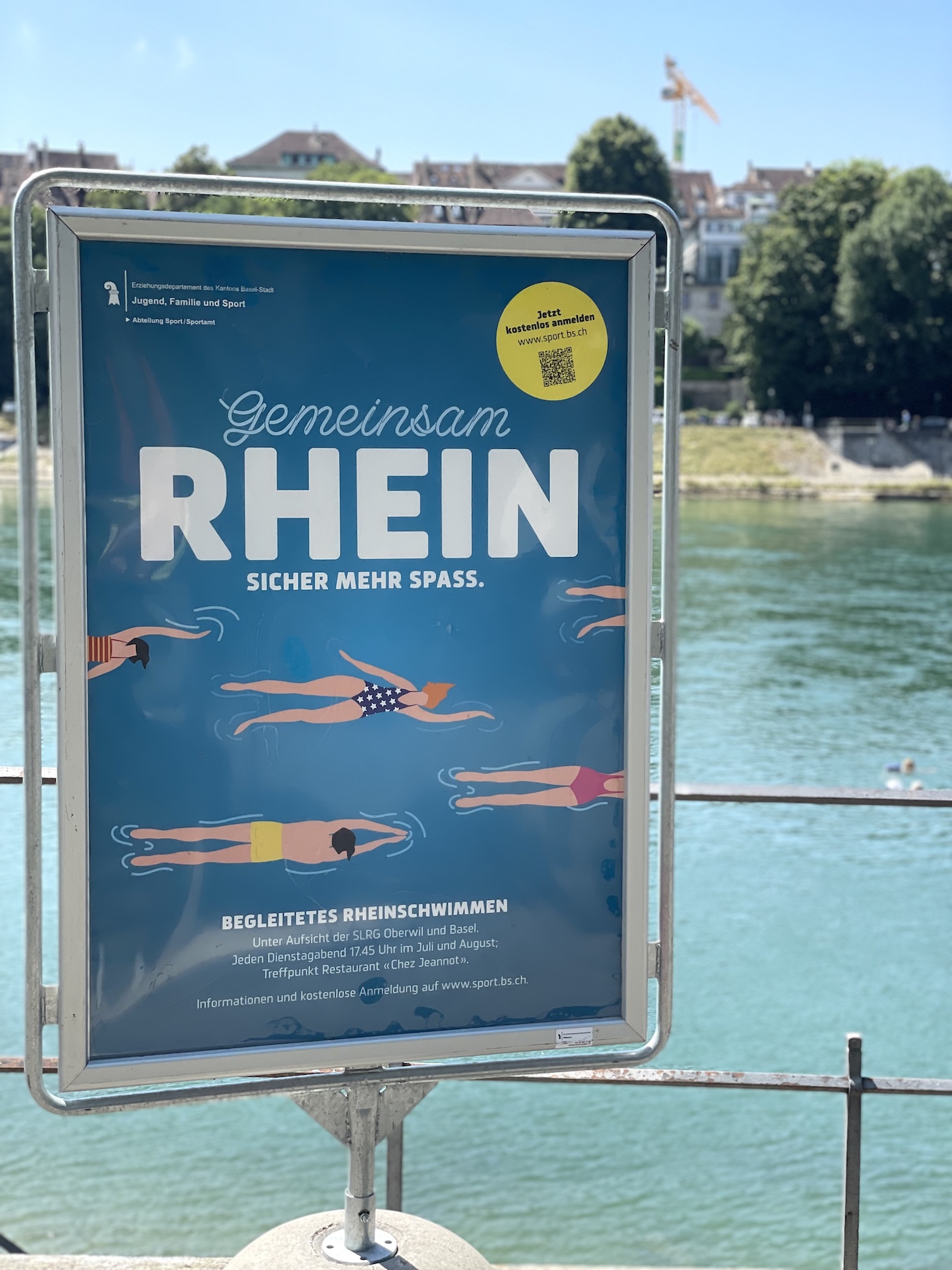 Baignade Bâle Rhin tourisme