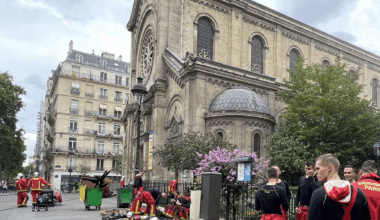 un incendie se déclare à l'église Notre-Dame-des-Champs, les pompiers toujours sur place