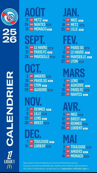calendrier racing 2025 2026