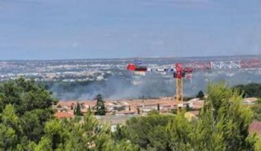 Un feu de caniers se déclare à Châteauneuf-les-Martigues, 7500 m2 parcourus et 95 pompiers mobilisés