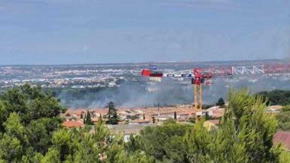 Un feu de caniers se déclare à Châteauneuf-les-Martigues, 7500 m2 parcourus et 95 pompiers mobilisés