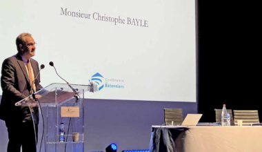 © DR - Christophe Bayle lors de l'AG de la Conférence des bâtonniers qui l'a élu premier vice-président.