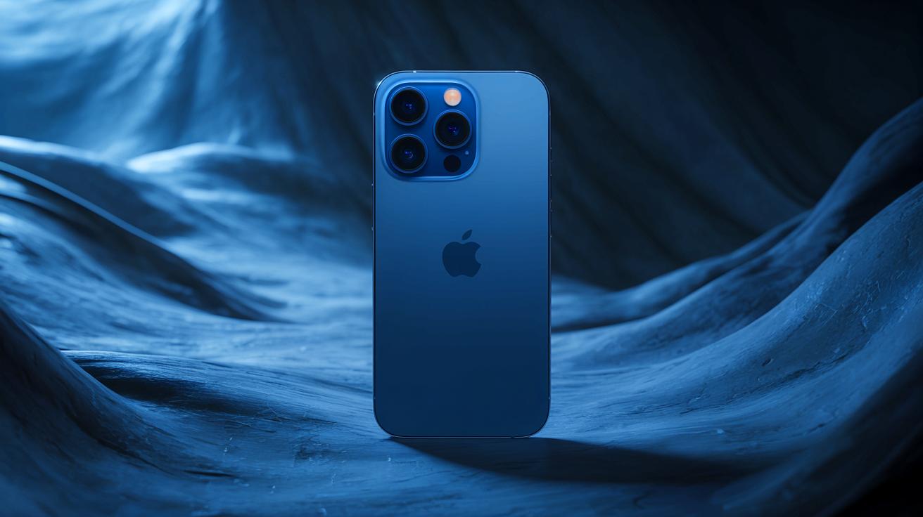 Illustration de l'iPhone 17 Pro avec son design innovant et son module caméra rectangulaire. Image réalisée par IA.