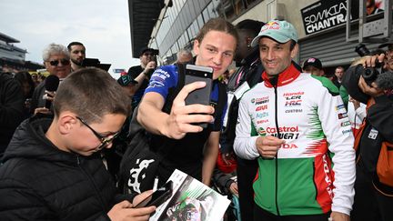 Le pilote français de MotoGP Johann Zarco, au Grand Prix de France, au Mans le 8 mai 2025. (THOMAS BREGARDIS / OUEST-FRANCE / MAXPPP)