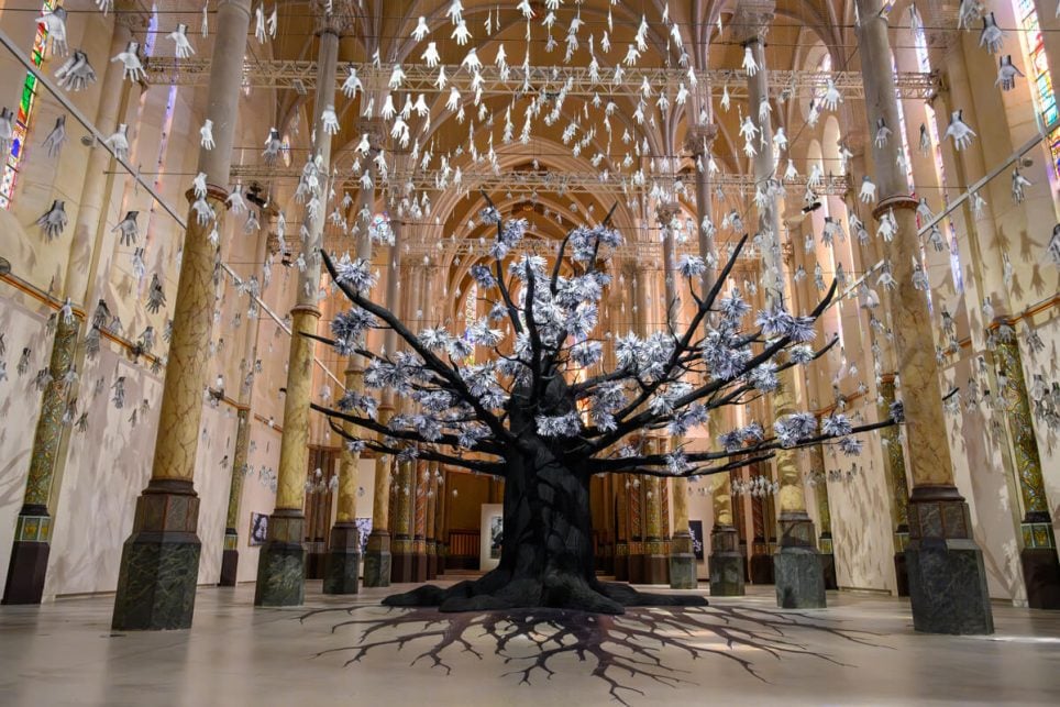 JR, Vue de l’exposition « Adventice » au Carré Sainte-Anne à Montpellier