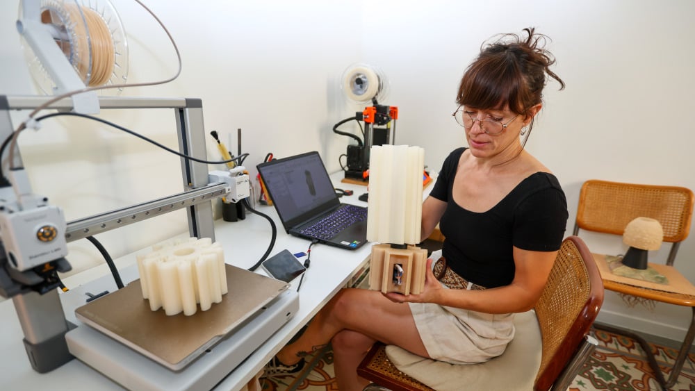 objets imprimés en 3D et biosourcés, Julie Mallet ouvre les portes de son atelier