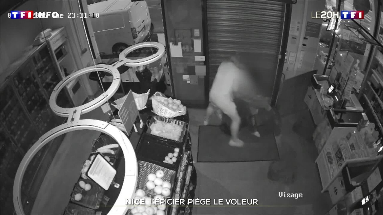 L'épicier piège le voleur à Nice