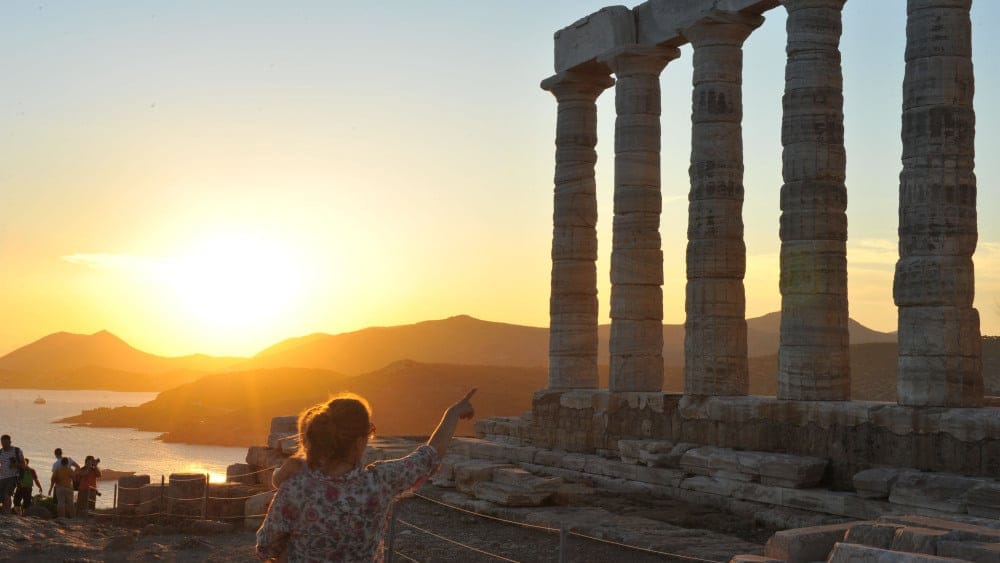Le temple de Poséidon à moins de 70 km d'Athènes.