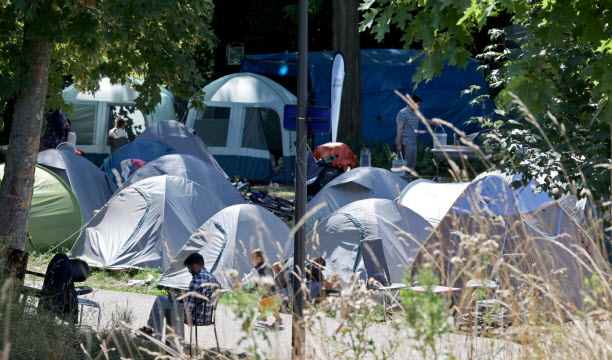 Les jours du campement du Heyritz sont comptés. Photo Jean-Marc Loos