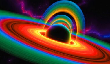 Illustration de l'activité prolongée des trous noirs après une rupture stellaire. Image réalisée par IA.
